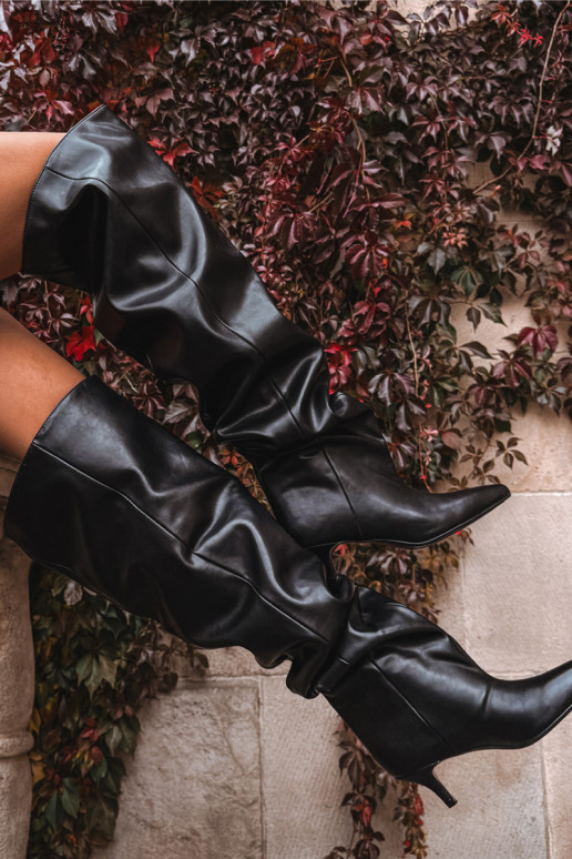 Ein überzeugendes Stilvollll Damenstiefel mit dünnen Absätzen schZuarze Farbe Ysolienne Ein überzeugendes Stilvollll Damenstiefel mit dünnen Absätzen schZuarze Farbe Ysolienne