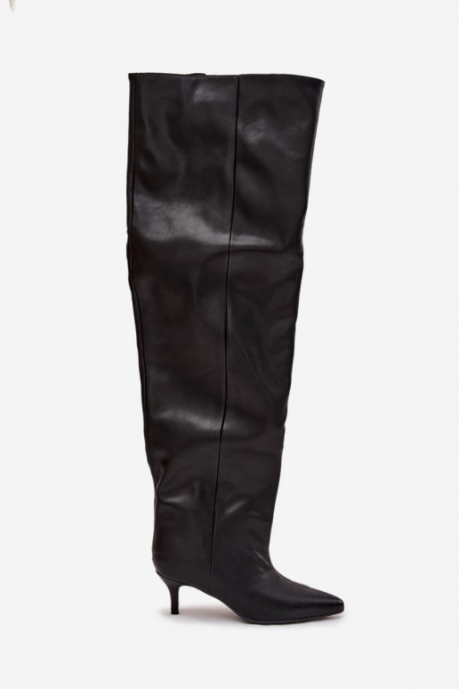 Ein überzeugendes Stilvollll Damenstiefel mit dünnen Absätzen schZuarze Farbe Ysolienne Ein überzeugendes Stilvollll Damenstiefel mit dünnen Absätzen schZuarze Farbe Ysolienne