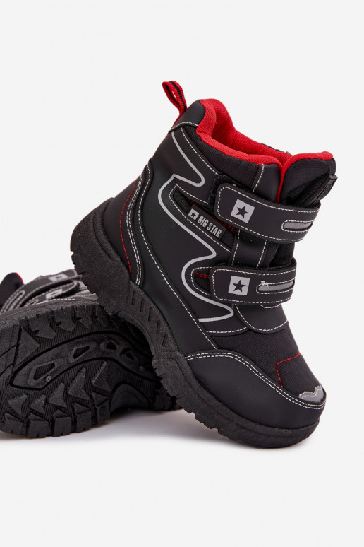 sich Zuarm laufen Schneestiefel für Kinder Schuhe Big Star OO374049 schZuarze Farbe