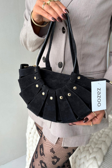 Schwarze Wildlederhandtasche Tai turirivane
