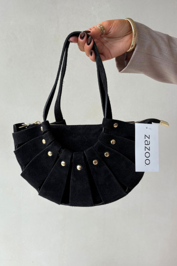 Schwarze Wildlederhandtasche Tai turirivane 2