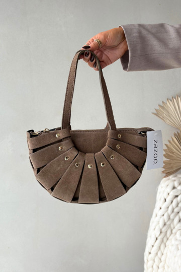 Elfenbeinfarbene Wildlederhandtasche Tai turirivane