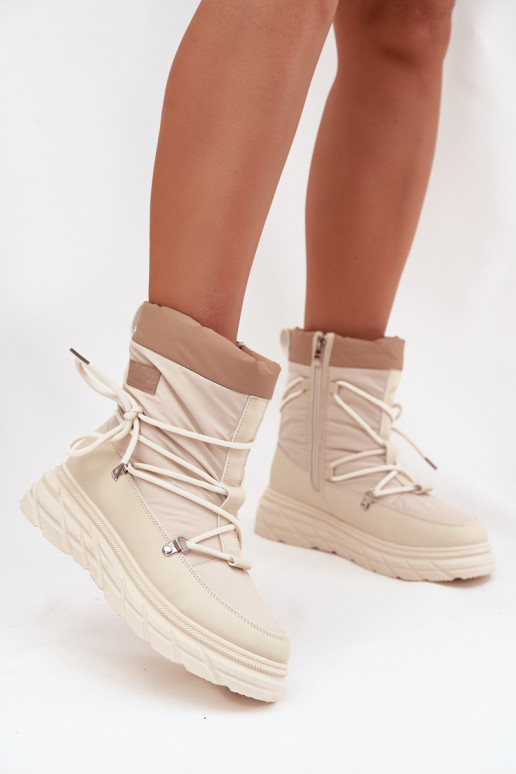 Schneestiefel Feminin Zum Schloss Lee Cooper LCJ-25-44-3931 Beige