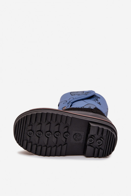 Schneestiefel Kindisch mit Klebeverschlüssen Lee Cooper LCJ-25-10-3774 blaue Farbe