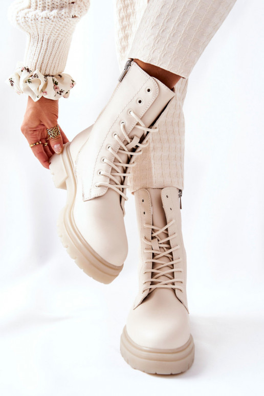 Groß Arbeitsstiefeletten Beige Rozelle