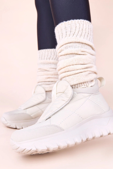Graue Damen Schneestiefel mit Klettverschluss Penny 2