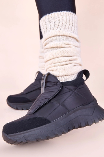 Schwarze Damen Schneestiefel mit Klettverschluss Penny 2