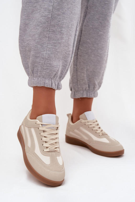 Sneakers Stilvollllschuhe Feminin Beige Hanelor