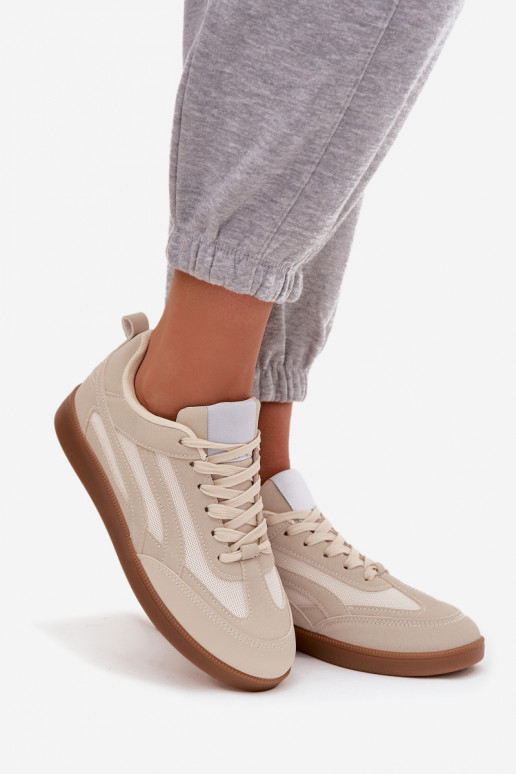 Sneakers Stilvollllschuhe Feminin Beige Hanelor