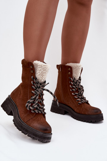 Damen Stiefeletten aus Kunstleder in Braun "Bellora" 2