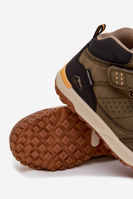 INanderstiefel Kindisch mit Klebeverschlüssen Khaki-Farbe-Farbe Pavisse