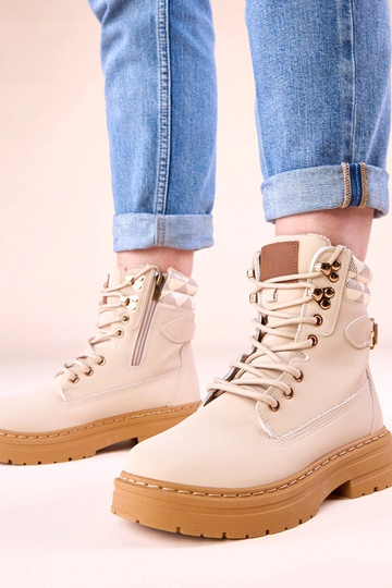 Beige warme Trapper aus...