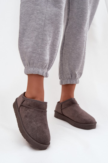 Schneestiefel Feminin sich Zuarm laufen mit Fell innen graue Farbe Serenne 2