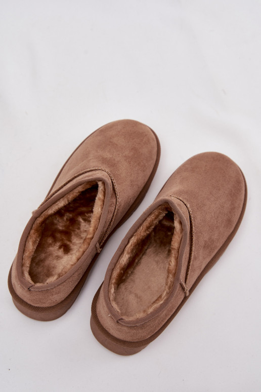 Schneestiefel Feminin sich Zuarm laufen mit Fell innen braune Farbe Serenne