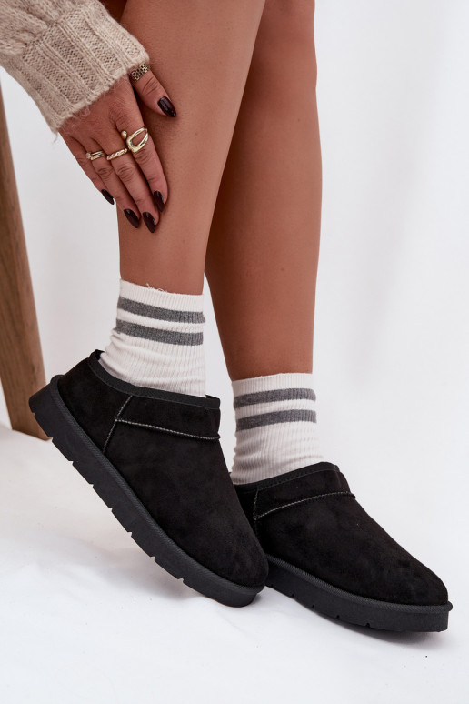 Schneestiefel Feminin sich Zuarm laufen mit Fell innen schZuarze Farbe Serenne