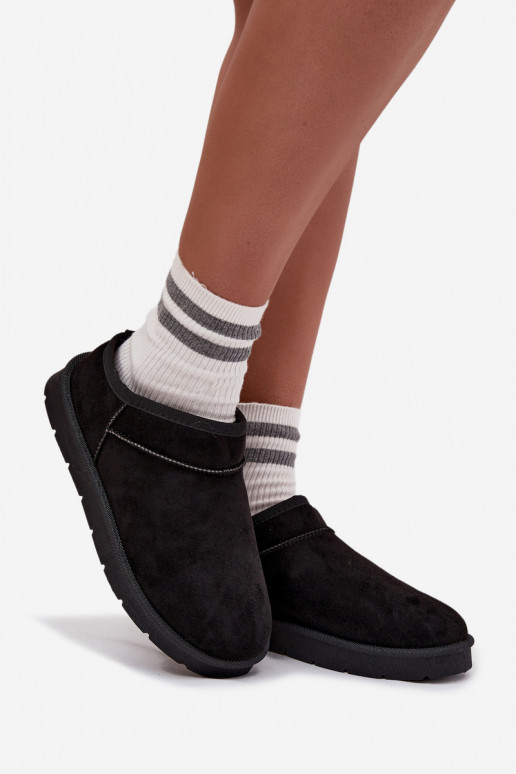 Schneestiefel Feminin sich Zuarm laufen mit Fell innen schZuarze Farbe Serenne