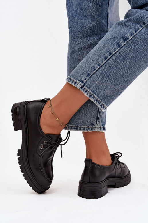 Schuhe Feminin aus Öko-Leder schZuarze Farbe Adrelle