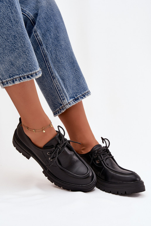 Schuhe Feminin aus Öko-Leder schZuarze Farbe Adrelle