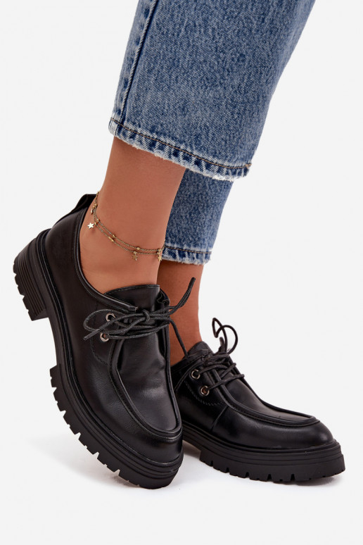 Schuhe Feminin aus Öko-Leder schZuarze Farbe Adrelle