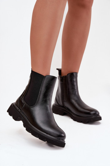 Stilvolle gefütterte Damen-Stiefeletten in Schwarz „Rivelia" 2