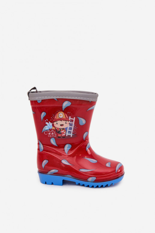 Kindisch Gummistiefel Strażak rote Farbe Breezly