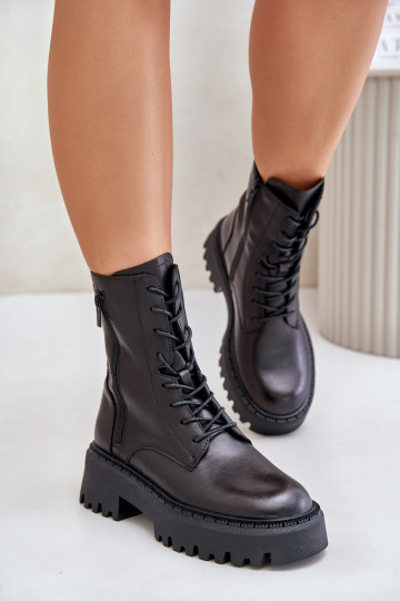 Haut sich Zuarm laufen Arbeitsstiefeletten Feminin Big Star OO274A387 schZuarze Farbe