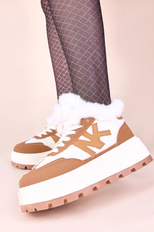 Braune gefütterte Wildlederschuhe Nicha