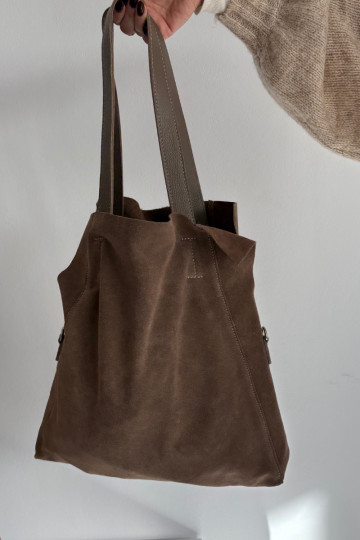 aus INildlederoZua Handheld Käufer DunkelBeige Miraya