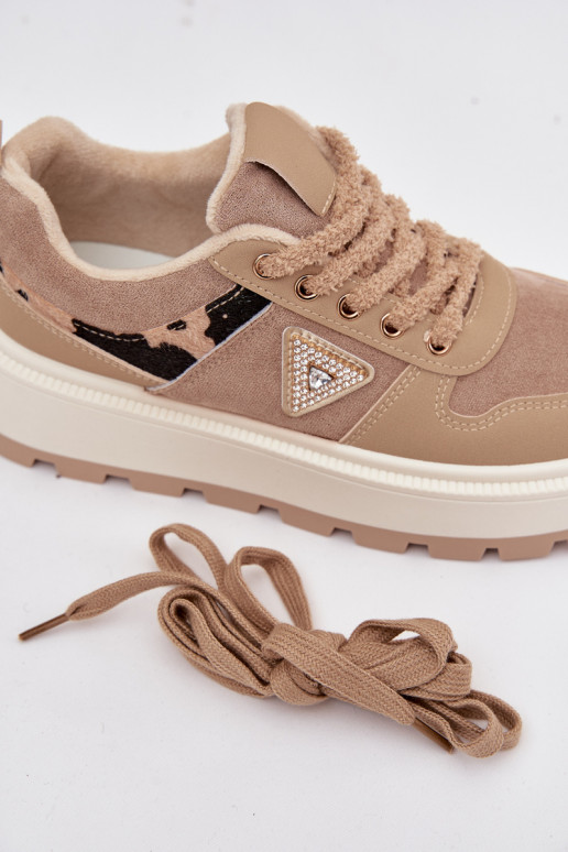 sich Zuarm laufen Sneakers Stilvollllschuhe Feminin mit einer Plattform Beige Florinda
