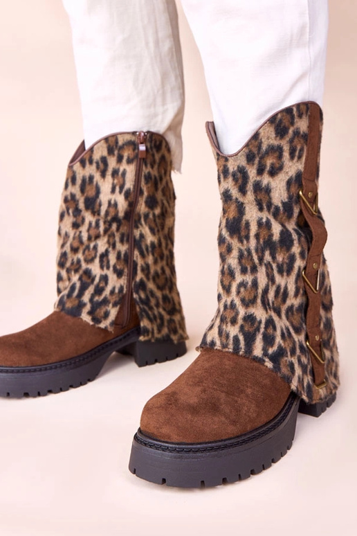 Braune Stiefeletten mit...