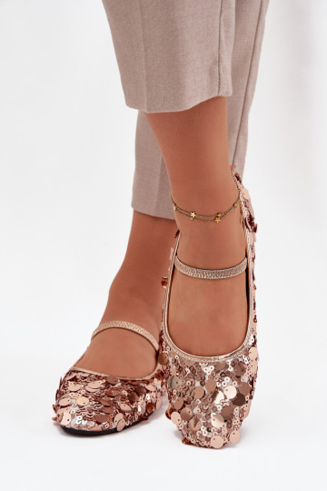 Rosa Ballerinas mit Glitzer Terlina 2