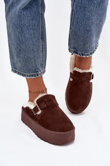 Schneestiefel Feminin mit Pelzmantel I mit Schnallen mit einer Plattform CzekoladoZue Jessina 2