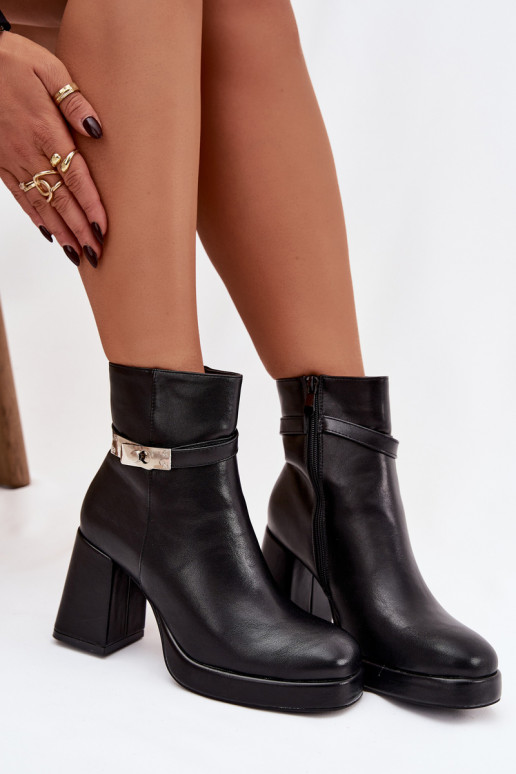 sich Zuarm laufen Damenstiefel mit verzierten Absätzen schZuarze Farbe Giordina