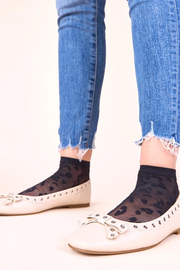 Beige Ballerinas mit...