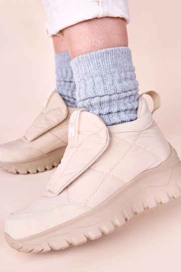 Beige Damen Schneestiefel... 2