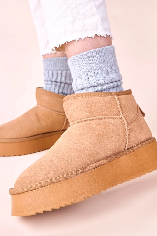 Braune Schneestiefel aus...