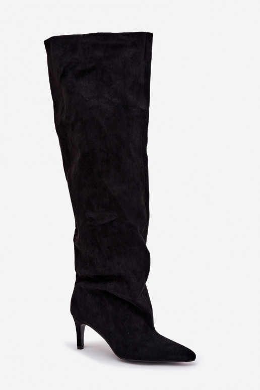 Taivilla Damenstiefel mit dünnen Absätzen gefüttert in Schwarz