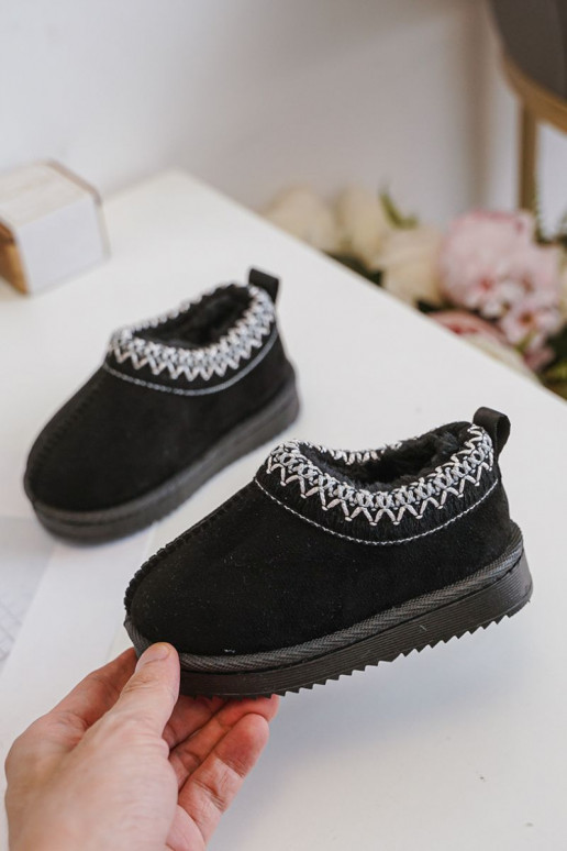 Kinderschneestiefel mit Plateau, isoliert mit Fell innen in schwarz Vilabria