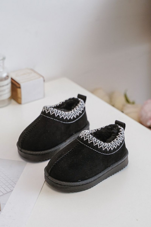 Kinderschneestiefel mit Plateau, isoliert mit Fell innen in schwarz Vilabria