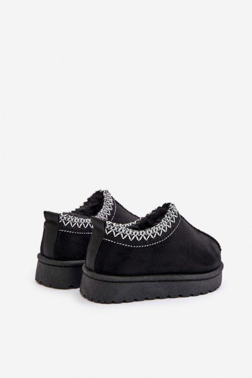 Kinderschneestiefel mit Plateau, isoliert mit Fell innen in schwarz Vilabria