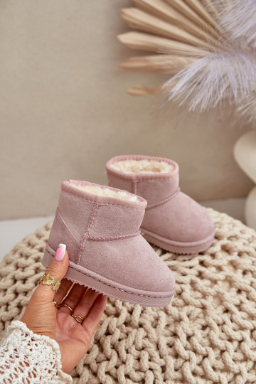 Warme Kinder-Winterstiefel rosa Gooby