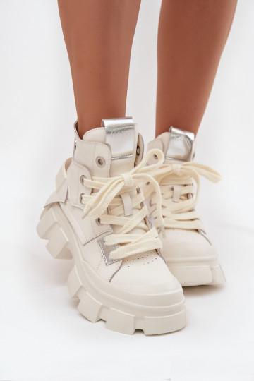 Haut sich Zuarm laufen Sportlicher Stil Stiefel GOE SS2N4055 Zueiße Farbe 2