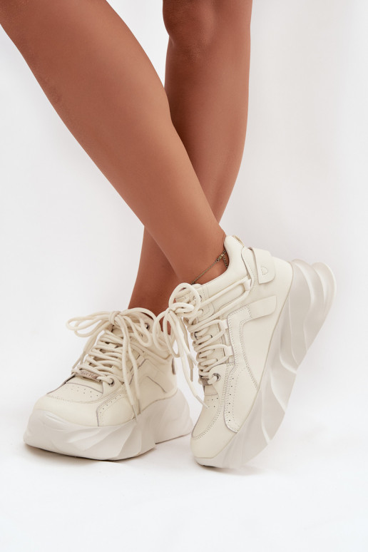 Sneakers Stilvollllschuhe Feminin Ermöglichtturleder GOE SS2N4037 Zgaszona Biel