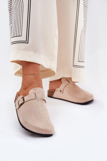 Hausschuhe ChodakI Feminin i mit einer Plattform mit Schnallen Beige Selio 2