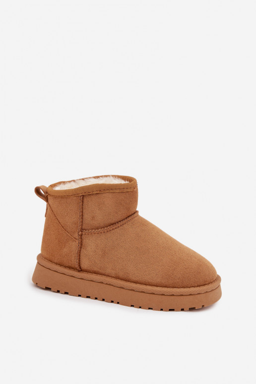 Schneestiefel Kindisch Jugend sich Zuarm laufen mit Fell innen braune Farbe Mireya