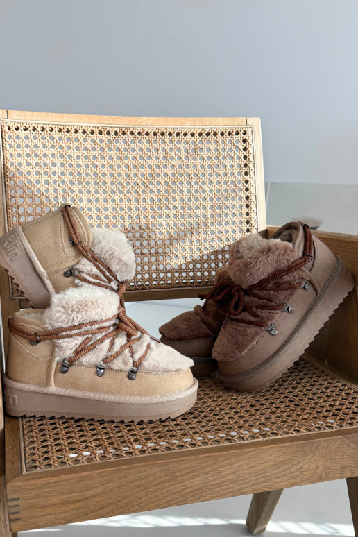 Braune Kinder-Schneestiefel mit Fell D.Franklin DFSH370011