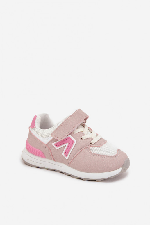 Rosa Kinder Sportschuhe mit Klettverschluss Galisse