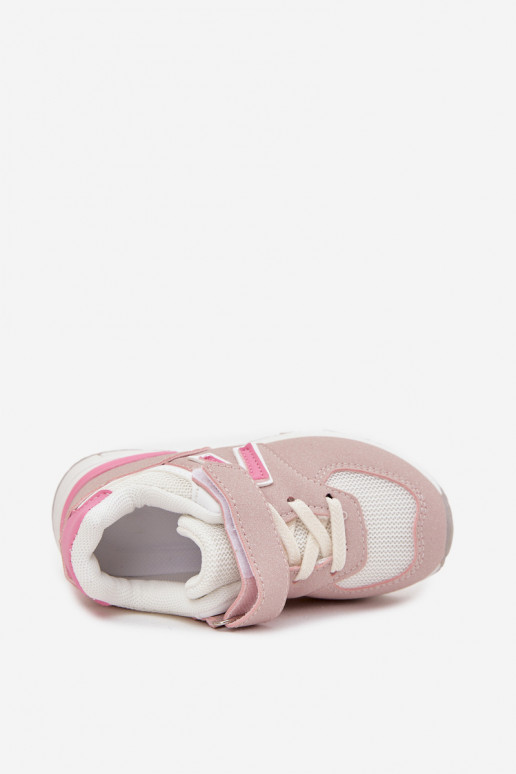 Rosa Kinder Sportschuhe mit Klettverschluss Galisse