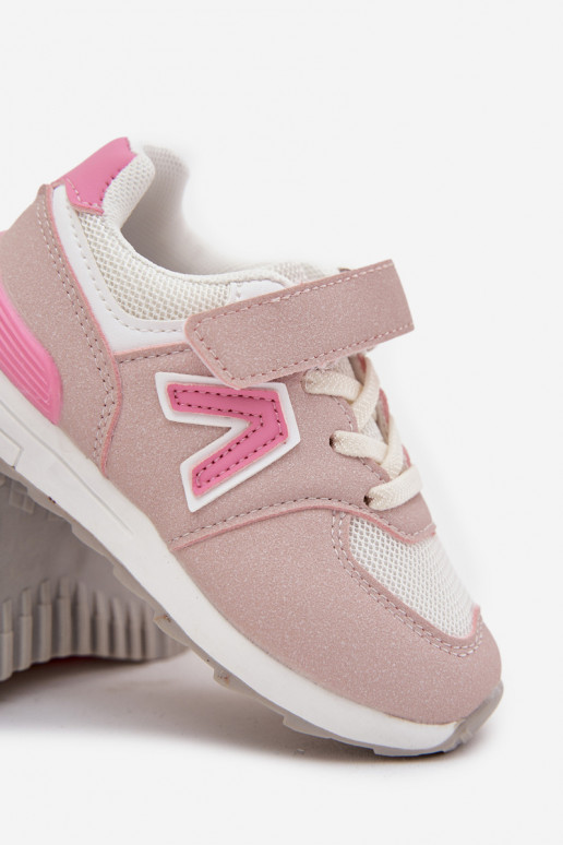 Rosa Kinder Sportschuhe mit Klettverschluss Galisse