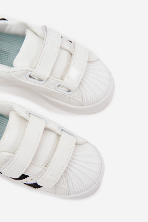 Kindersportschuhe Sneakers aus Kunstleder in Weiß, Renel